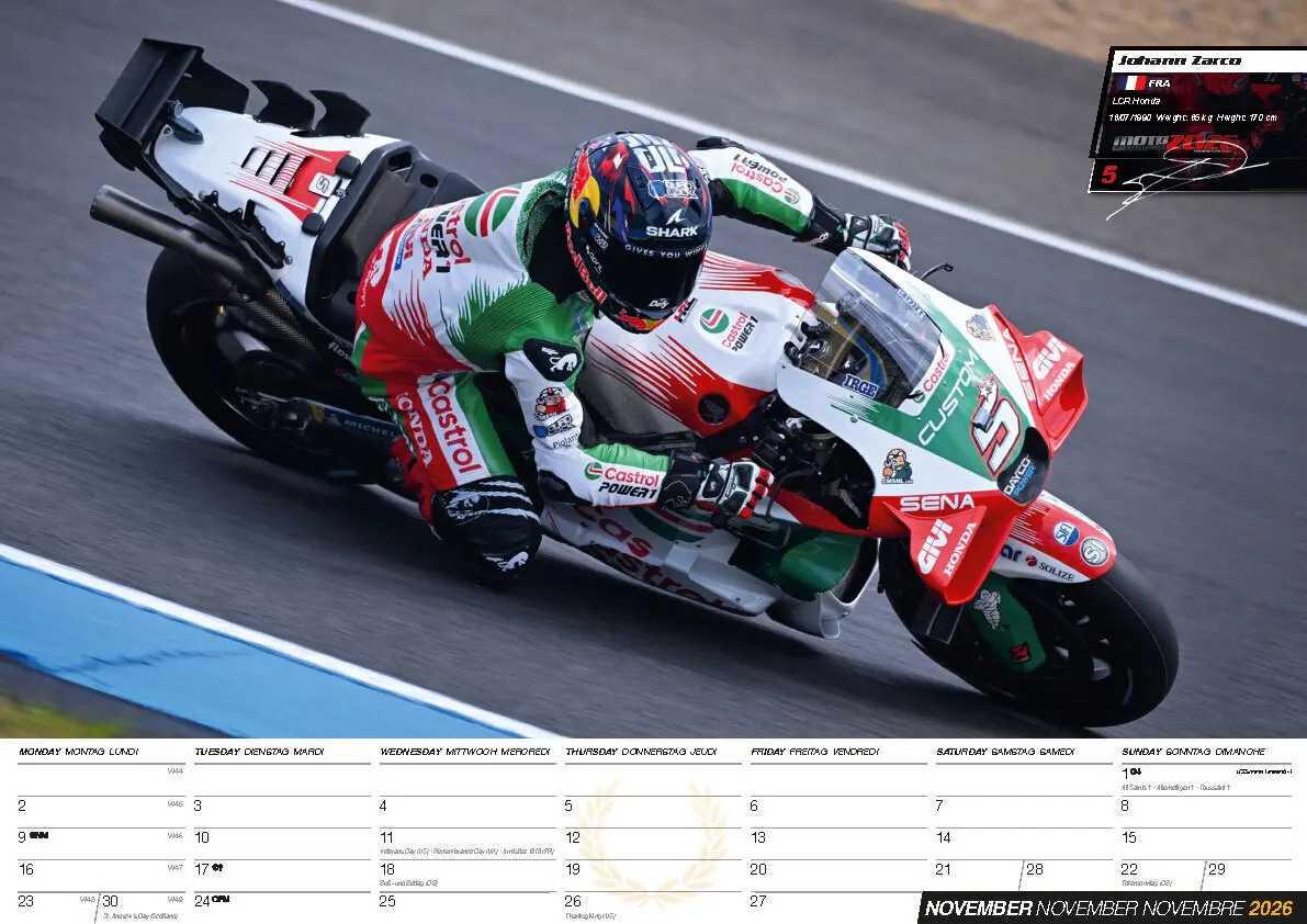 Bild: 9798893611779 | Moto GP Kalender 2026 | Offizieller MotoGP Kalender | Kalender | 14 S.