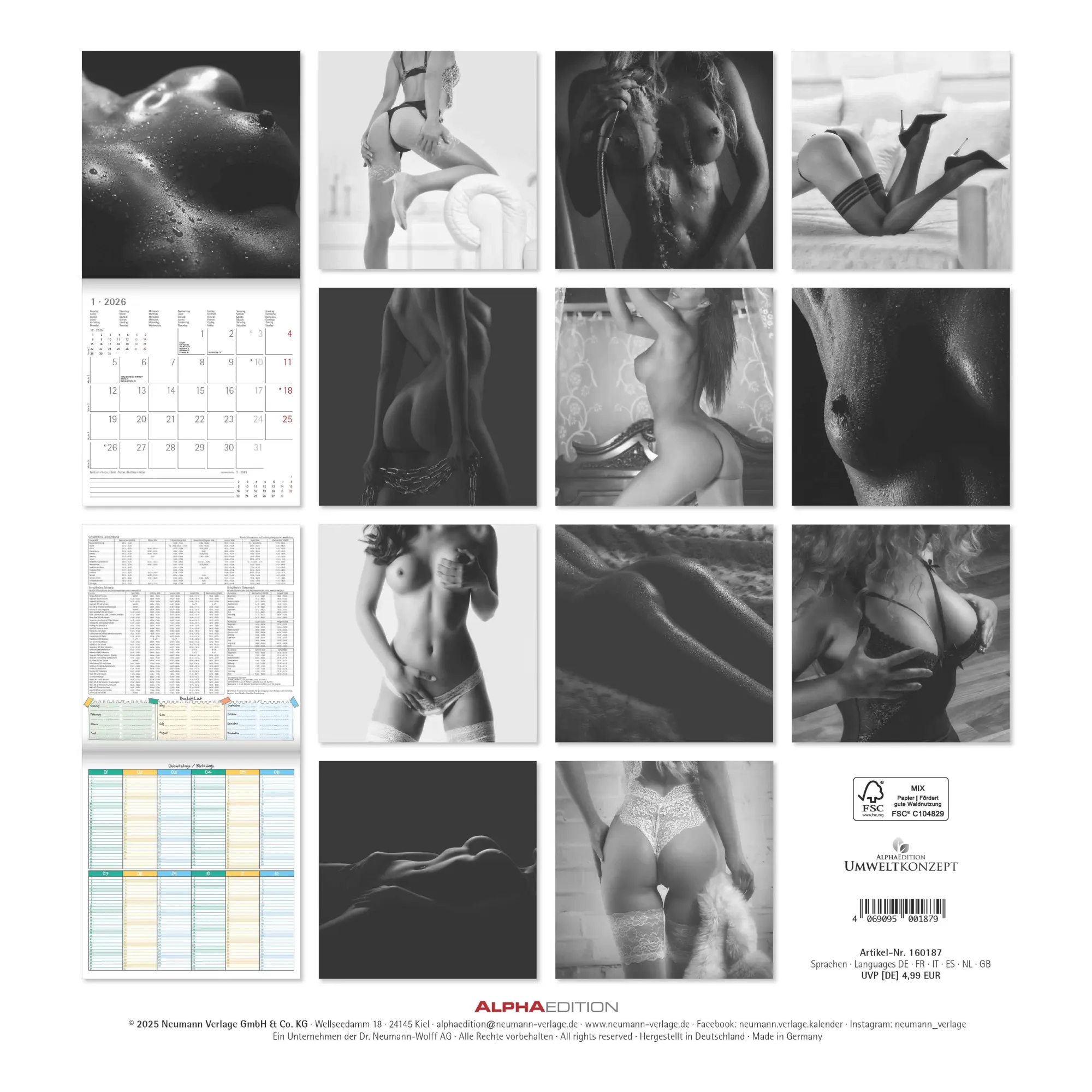 Rückseite: 4069095001879 | Feminine 2026 - Broschürenkalender 30x30 cm (30x60 geöffnet) -...