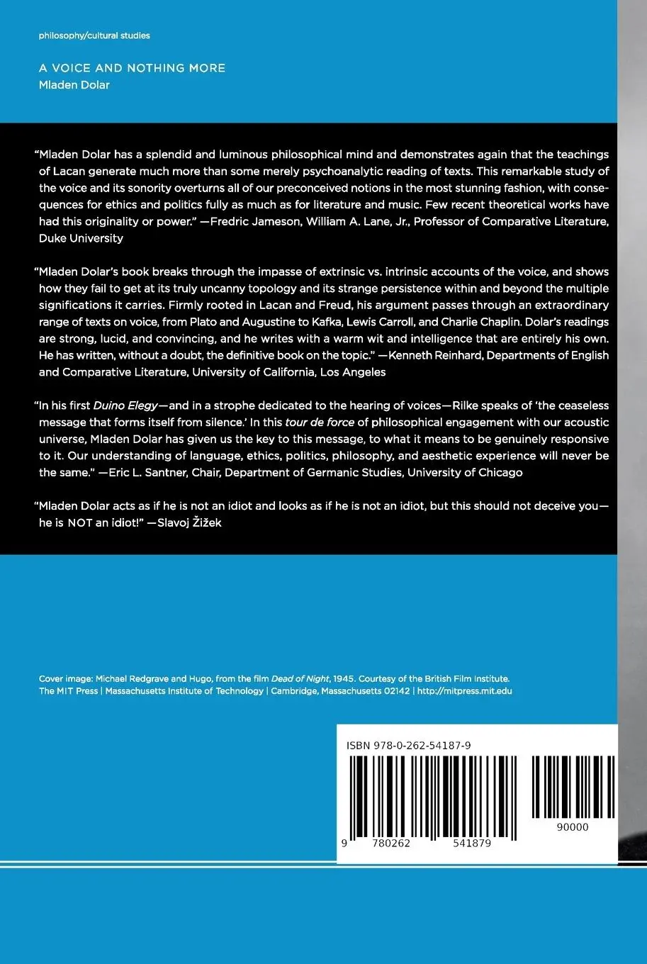 Rückseite: 9780262541879 | A Voice and Nothing More | Mladen Dolar | Taschenbuch | Englisch