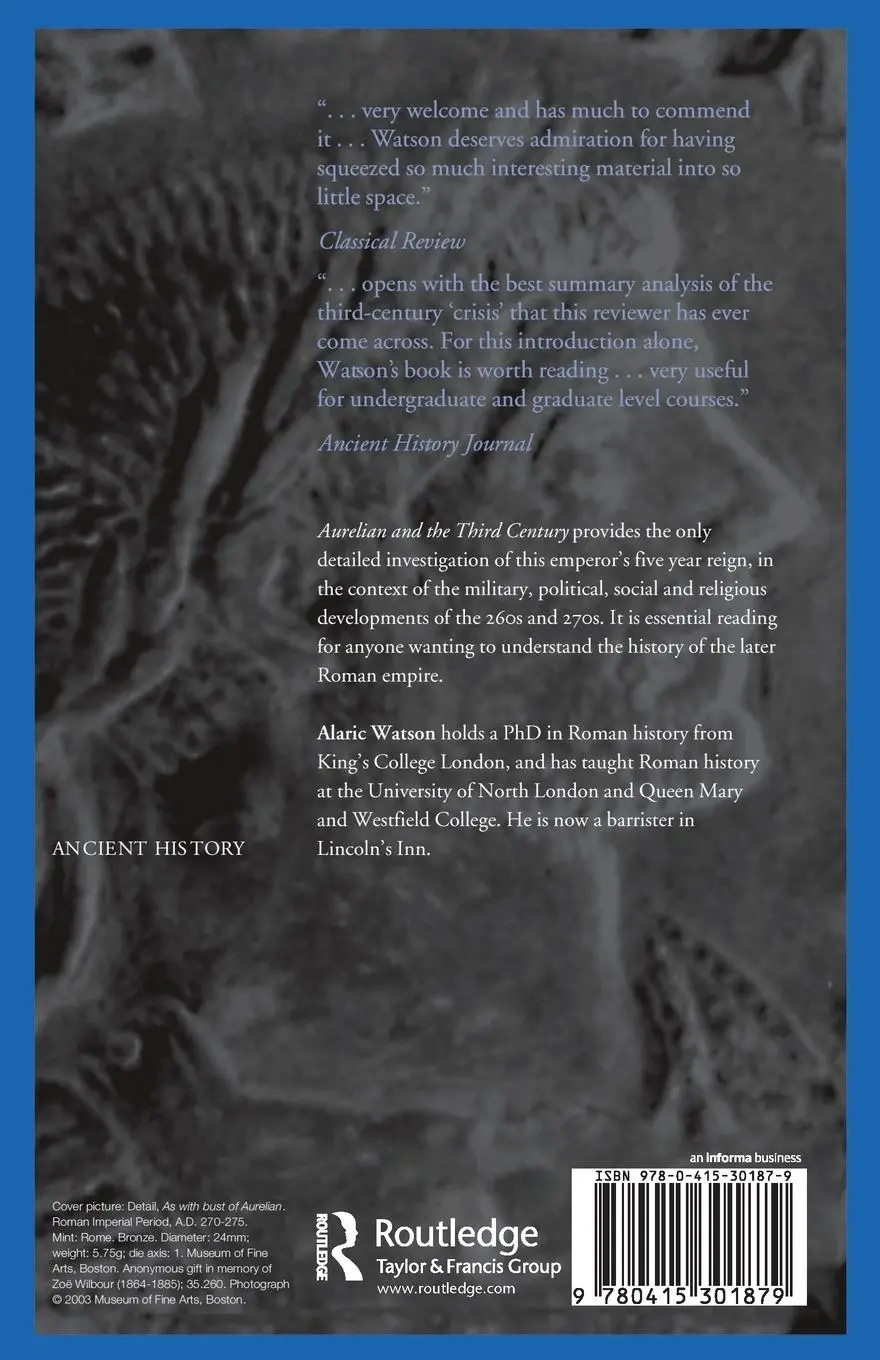 Rückseite: 9780415301879 | Aurelian and the Third Century | Alaric Watson | Taschenbuch | 2003