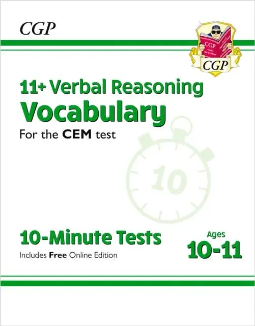 Cover: 9781789081879 | 11+ CEM 10-Minute Tests: Verbal Reasoning Vocabulary - Ages 10-11...