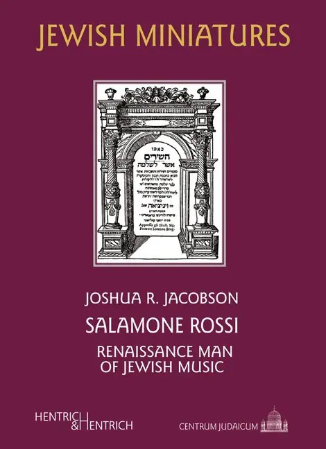 Cover: 9783955651879 | Salamone Rossi | Renaissance Man of Jewish Music | Joshua R. Jacobson