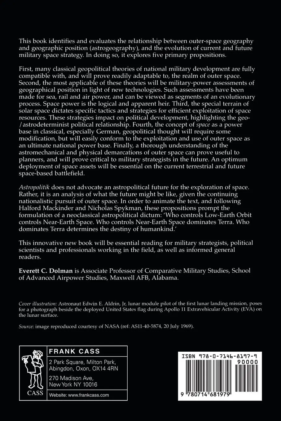 Rückseite: 9780714681979 | Astropolitik | Classical Geopolitics in the Space Age | Dolman | Buch