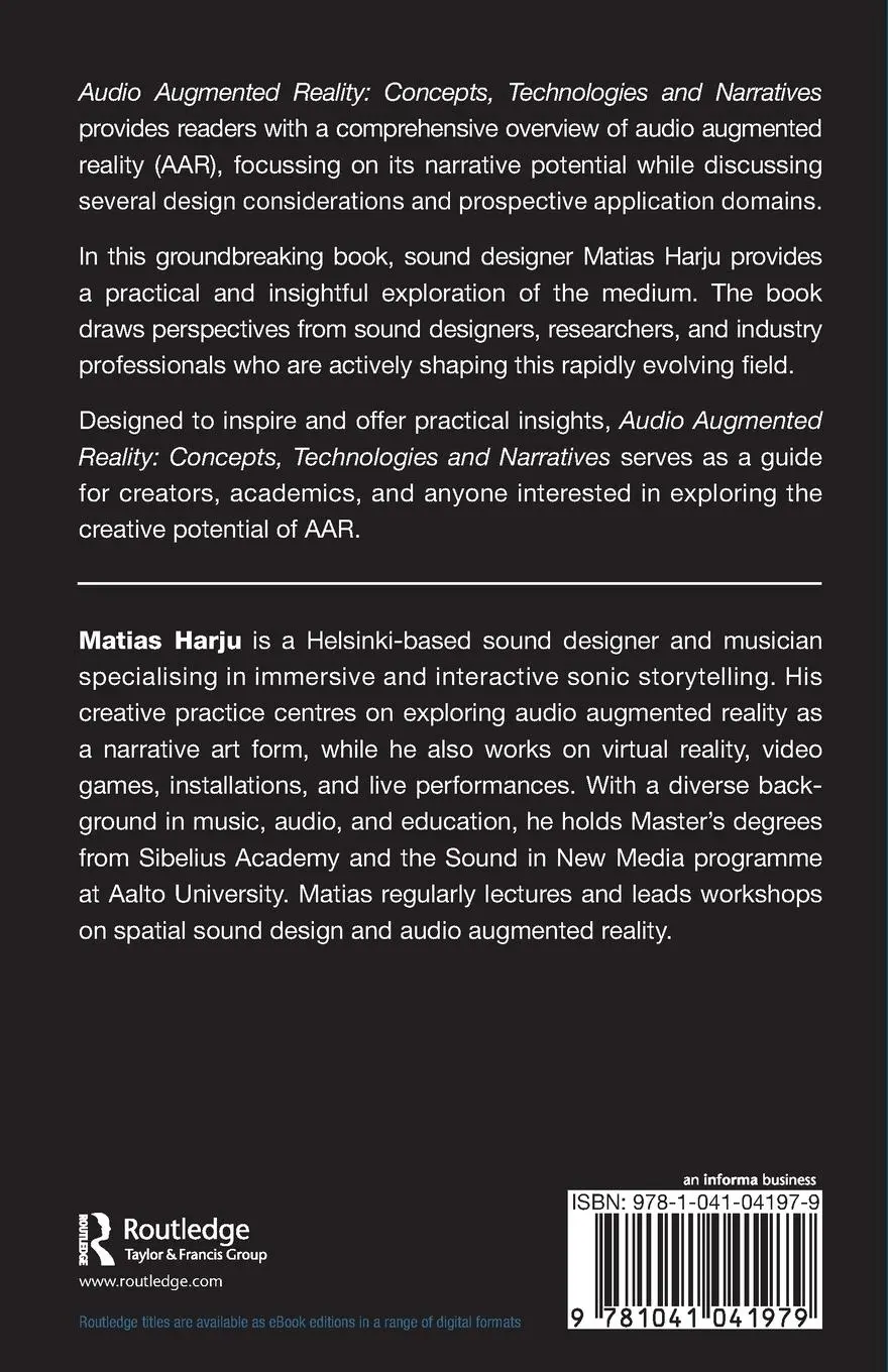 Rückseite: 9781041041979 | Audio Augmented Reality | Concepts, Technologies and Narratives | Buch