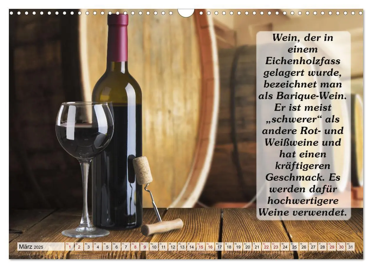 Bild: 9783435031979 | Wissenswertes über Wein (Wandkalender 2025 DIN A3 quer), CALVENDO...