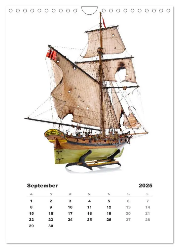 Bild: 9783435961979 | Historische Segelschiffe - Modellbau (Wandkalender 2025 DIN A4...