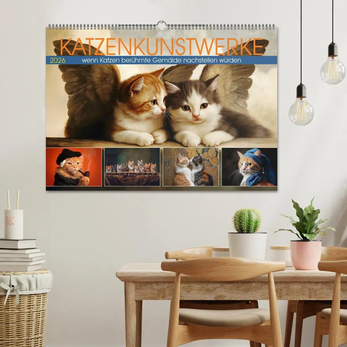 Bild: 9783457361979 | Katzenkunstwerke (Wandkalender 2026 DIN A2 quer), CALVENDO...