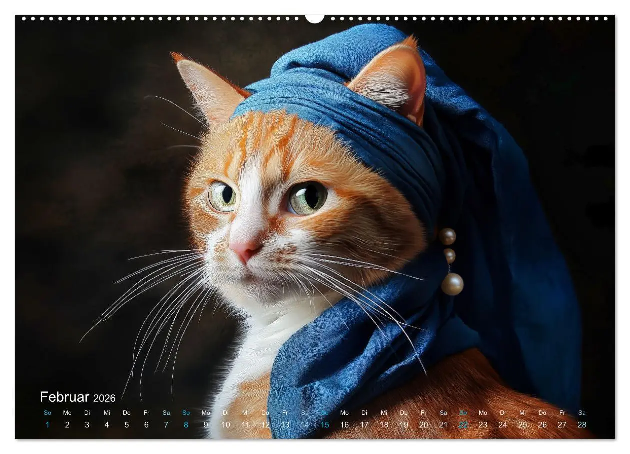 Bild: 9783457361979 | Katzenkunstwerke (Wandkalender 2026 DIN A2 quer), CALVENDO...