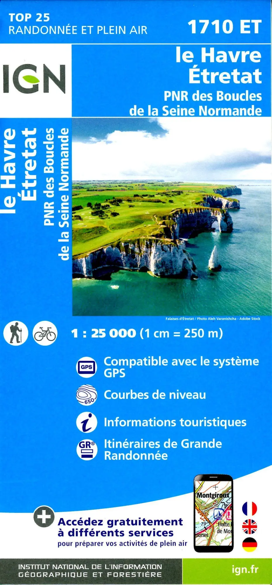 Cover: 9782758552079 | Havre Étretat PNR Boucle Seine Norman 1:25 000 | (Land-)Karte | 2022
