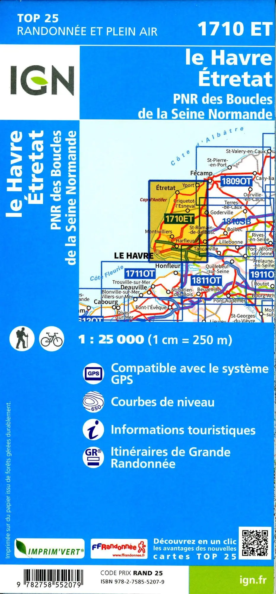 Bild: 9782758552079 | Havre Étretat PNR Boucle Seine Norman 1:25 000 | (Land-)Karte | 2022