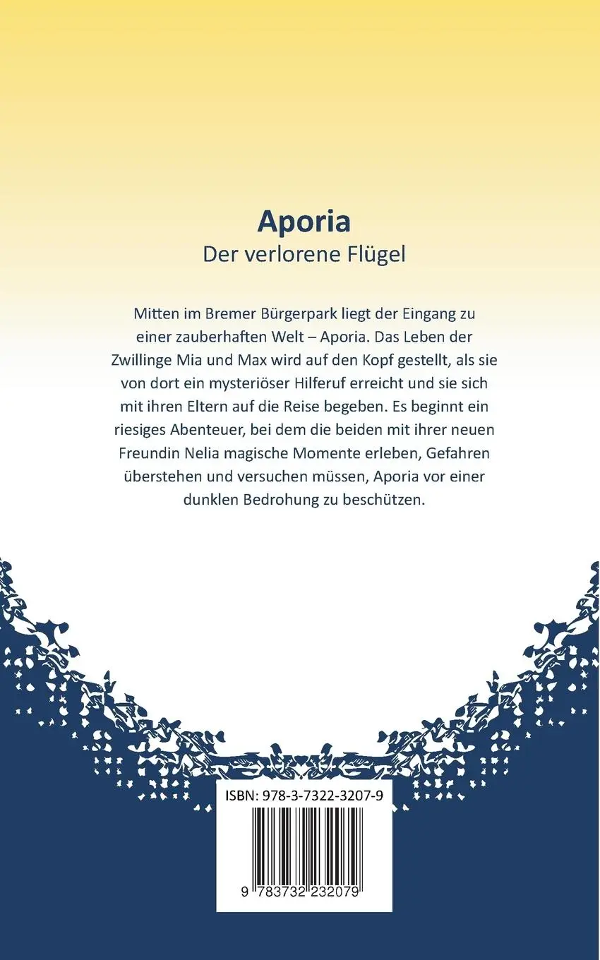 Rückseite: 9783732232079 | Aporia | Der verlorene Flügel | Tonia Martens | Taschenbuch | 204 S.