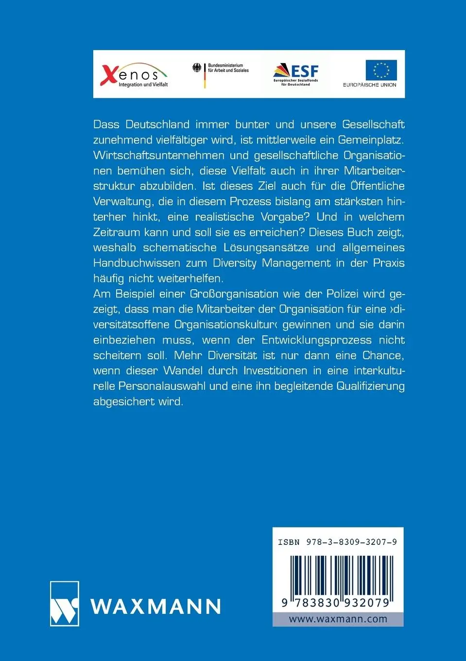Rückseite: 9783830932079 | Kulturelle Diversität in der Öffentlichen Verwaltung | Leenen (u. a.)