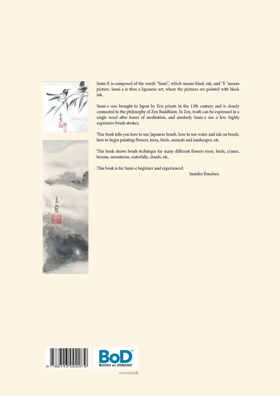 Rückseite: 9788743002079 | Sumi-E | Japanese Ink Painting | Sumiko Knudsen | Taschenbuch | 120 S.