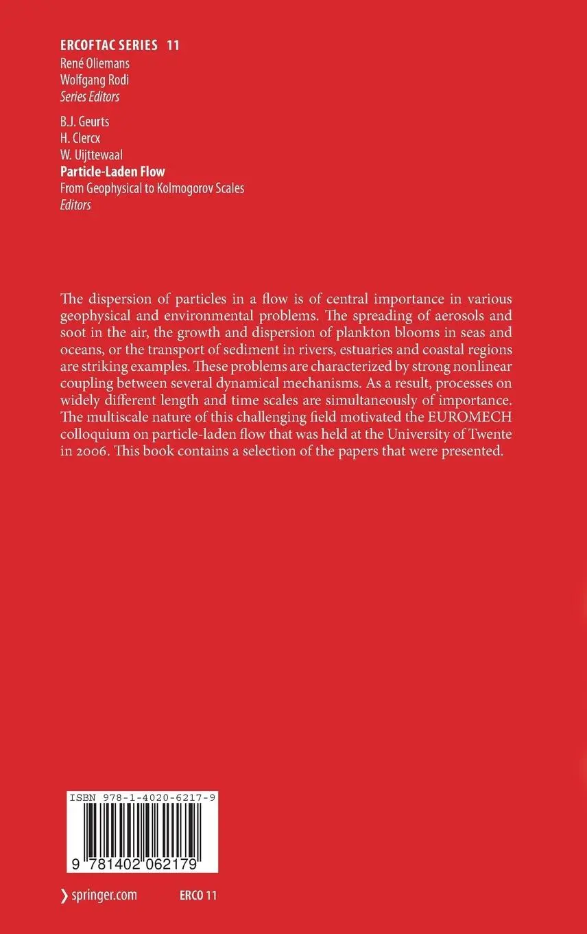 Rückseite: 9781402062179 | Particle-Laden Flow | From Geophysical to Kolmogorov Scales | Buch | x