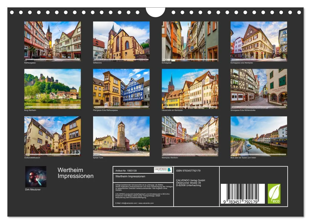 Bild: 9783457792179 | Wertheim Impressionen (Wandkalender 2026 DIN A4 quer), CALVENDO...