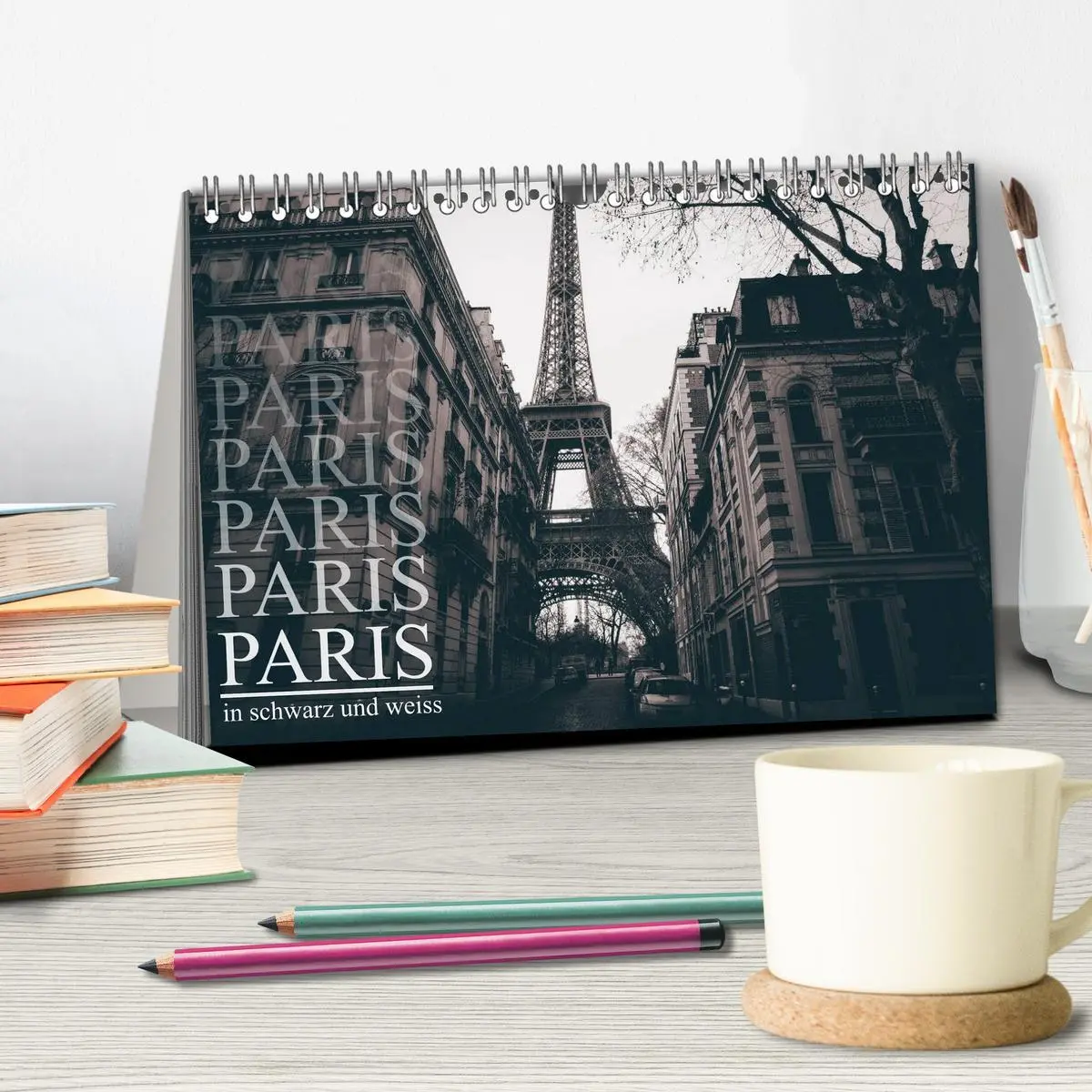 Bild: 9783516022179 | Paris - in schwarz und weiss (Tischkalender 2026 DIN A5 quer),...