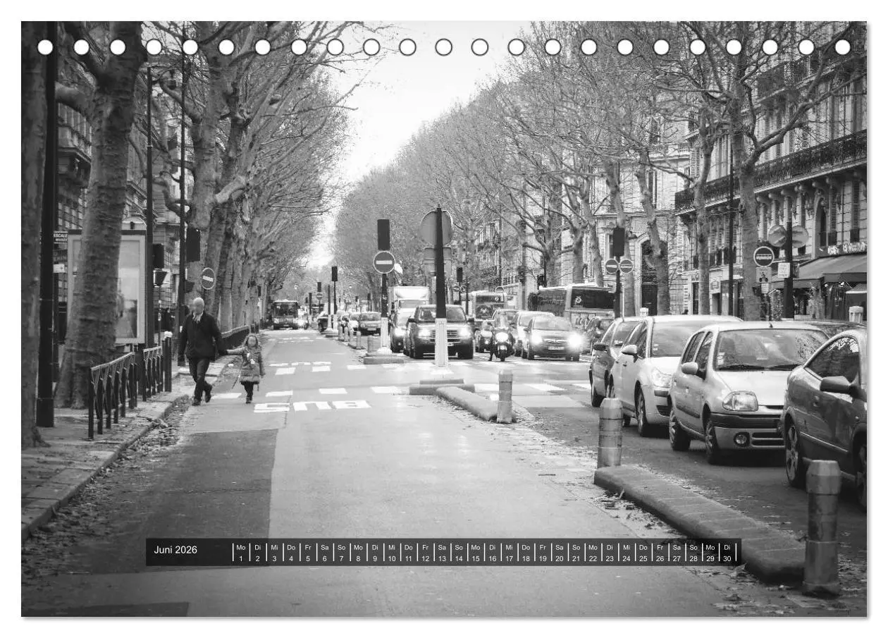 Bild: 9783516022179 | Paris - in schwarz und weiss (Tischkalender 2026 DIN A5 quer),...