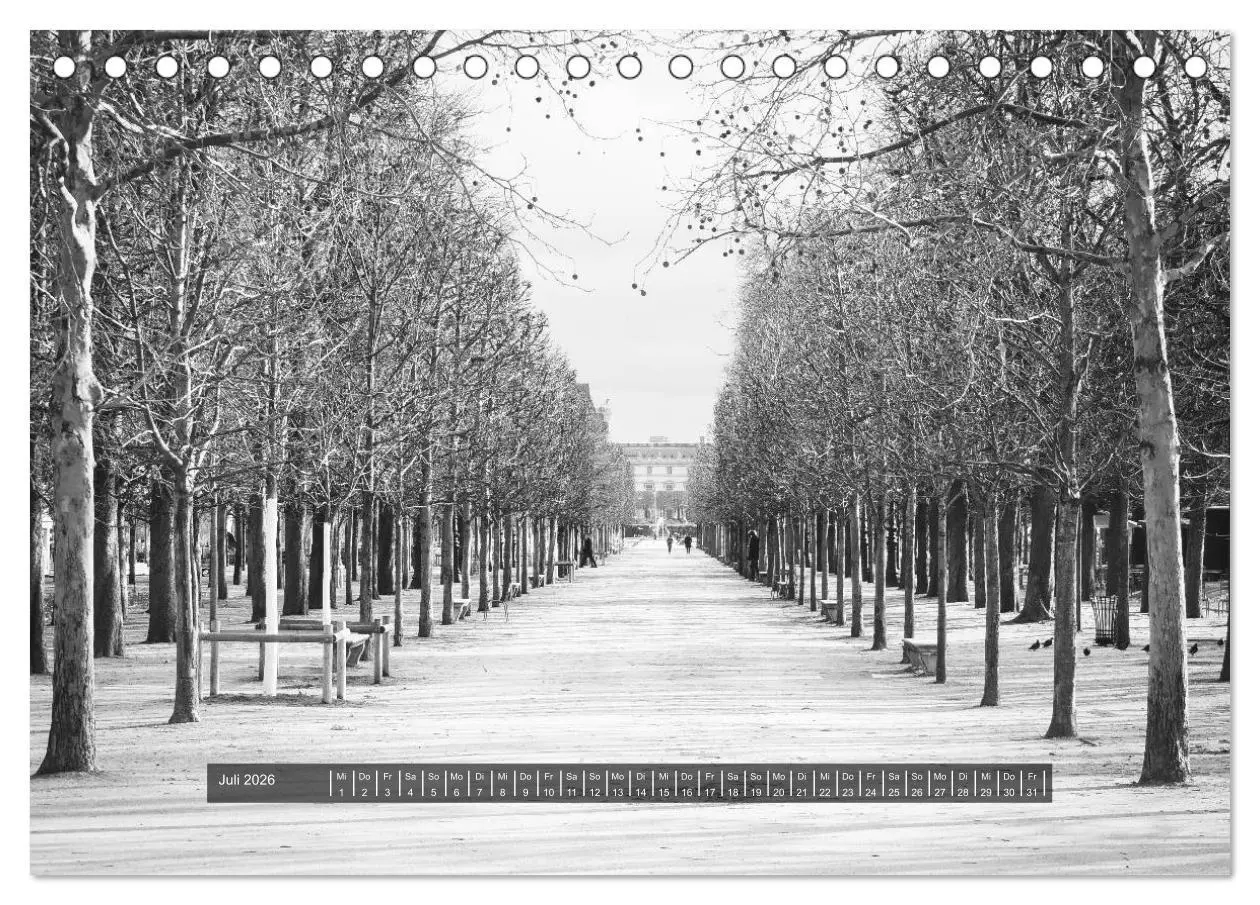 Bild: 9783516022179 | Paris - in schwarz und weiss (Tischkalender 2026 DIN A5 quer),...
