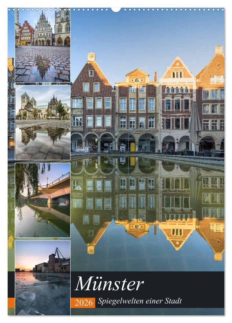 Cover: 9783516402179 | Münster - Spiegelwelten einer Stadt (Wandkalender 2026 DIN A2...