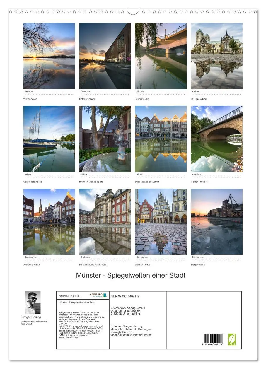Bild: 9783516402179 | Münster - Spiegelwelten einer Stadt (Wandkalender 2026 DIN A2...