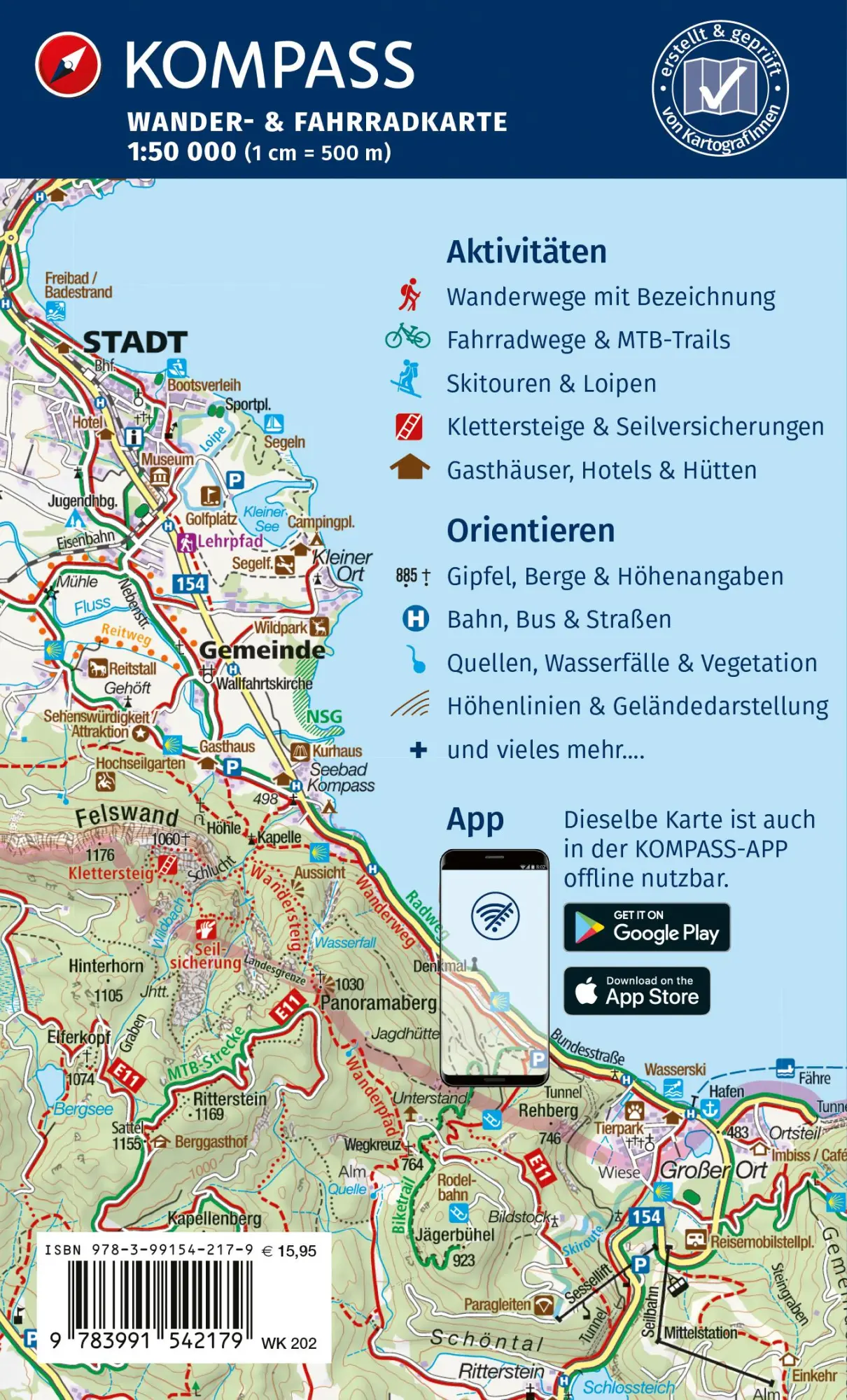 Rückseite: 9783991542179 | KOMPASS Wanderkarten-Set 202 Linz und Umgebung, Mühlviertel, Wels,...