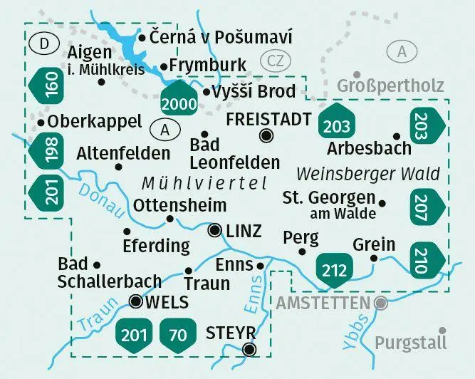 Bild: 9783991542179 | KOMPASS Wanderkarten-Set 202 Linz und Umgebung, Mühlviertel, Wels,...