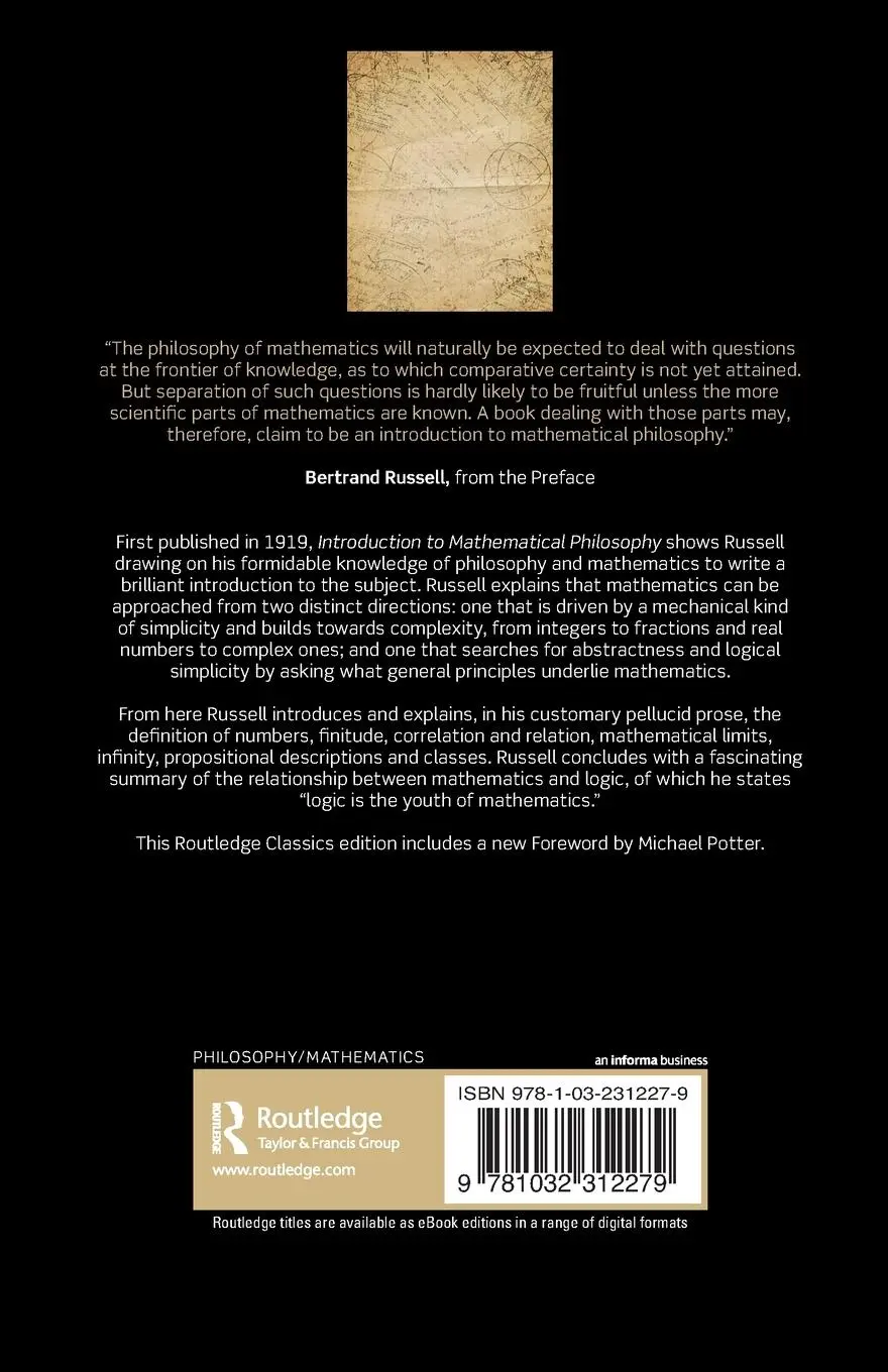 Rückseite: 9781032312279 | Introduction to Mathematical Philosophy | Bertrand Russell | Buch