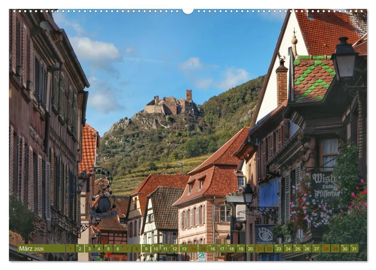 Bild: 9783457542279 | Das Elsass (Wandkalender 2026 DIN A2 quer), CALVENDO Monatskalender