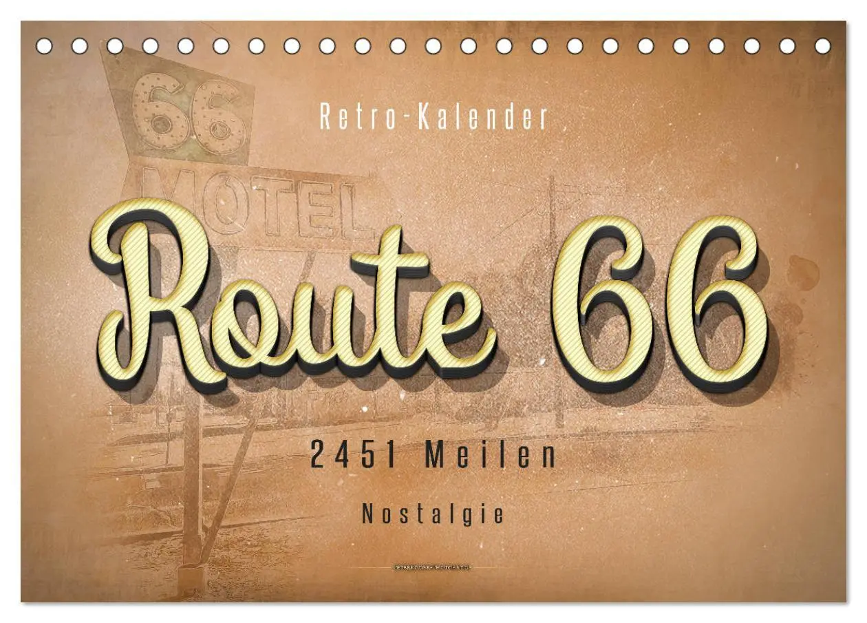 Cover: 9783457782279 | Route 66 - 2451 Meilen Nostalgie (Tischkalender 2026 DIN A5 quer),...