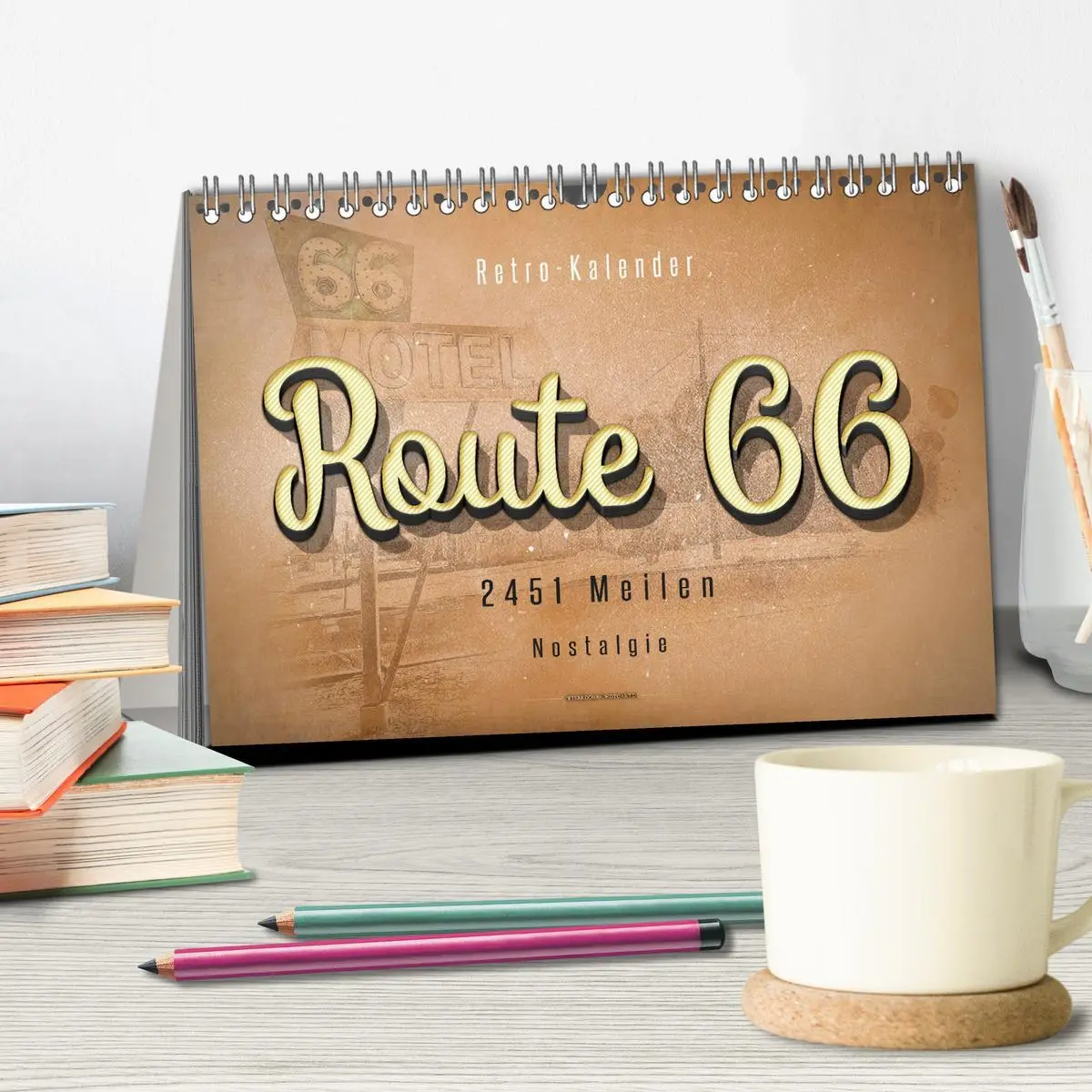 Bild: 9783457782279 | Route 66 - 2451 Meilen Nostalgie (Tischkalender 2026 DIN A5 quer),...
