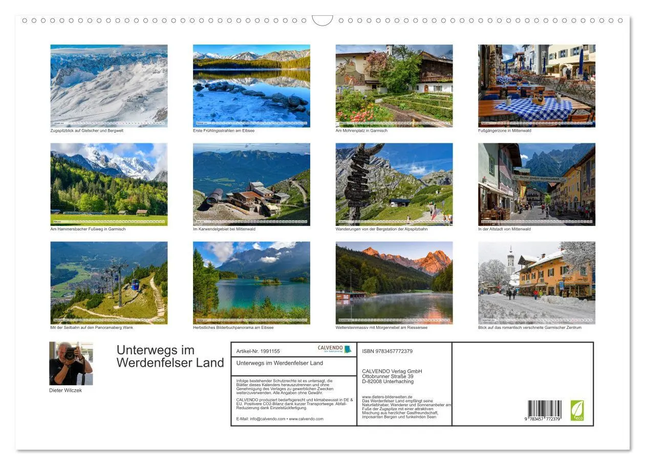Bild: 9783457772379 | Unterwegs im Werdenfelser Land (Wandkalender 2026 DIN A2 quer),...