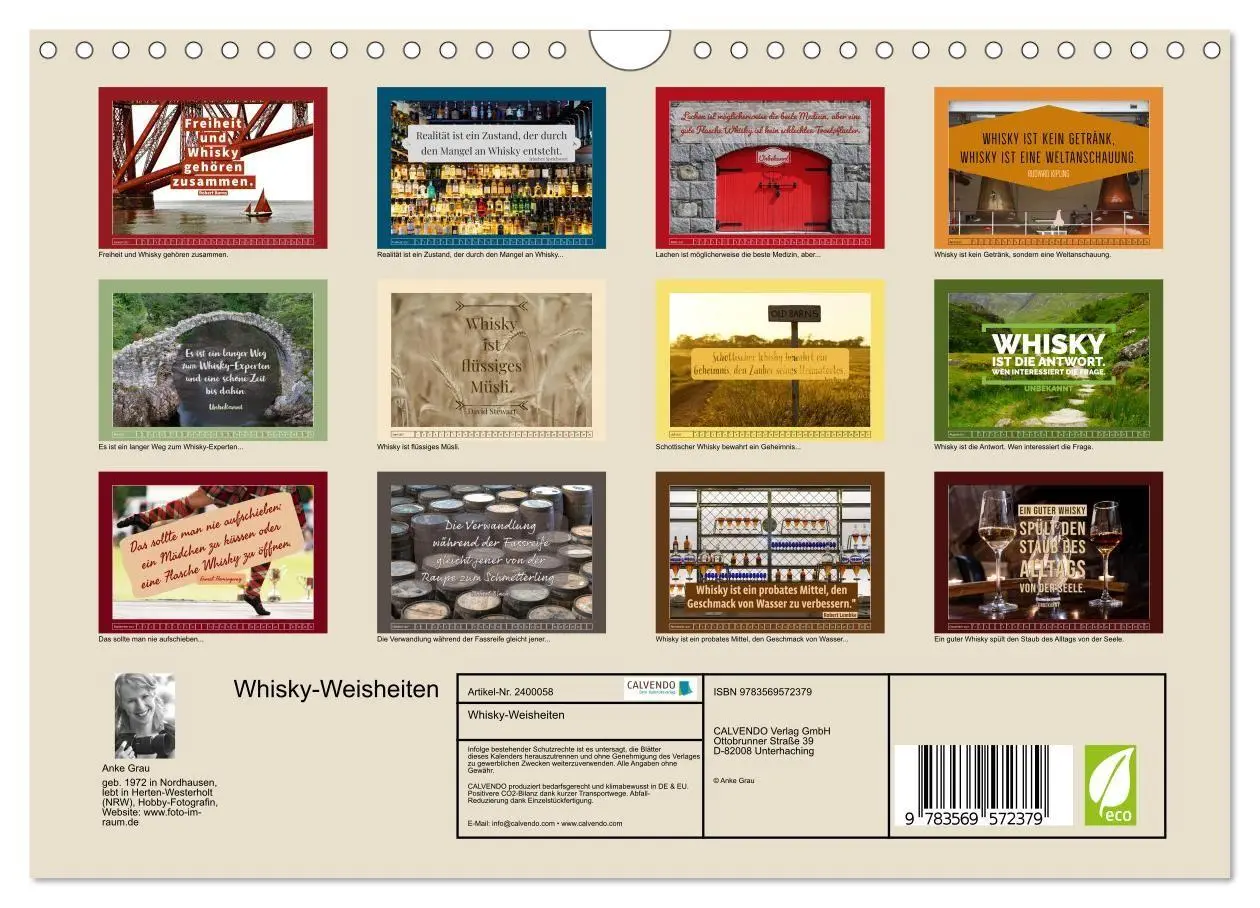 Bild: 9783569572379 | Whisky-Weisheiten (Wandkalender 2027 DIN A4 quer), CALVENDO...