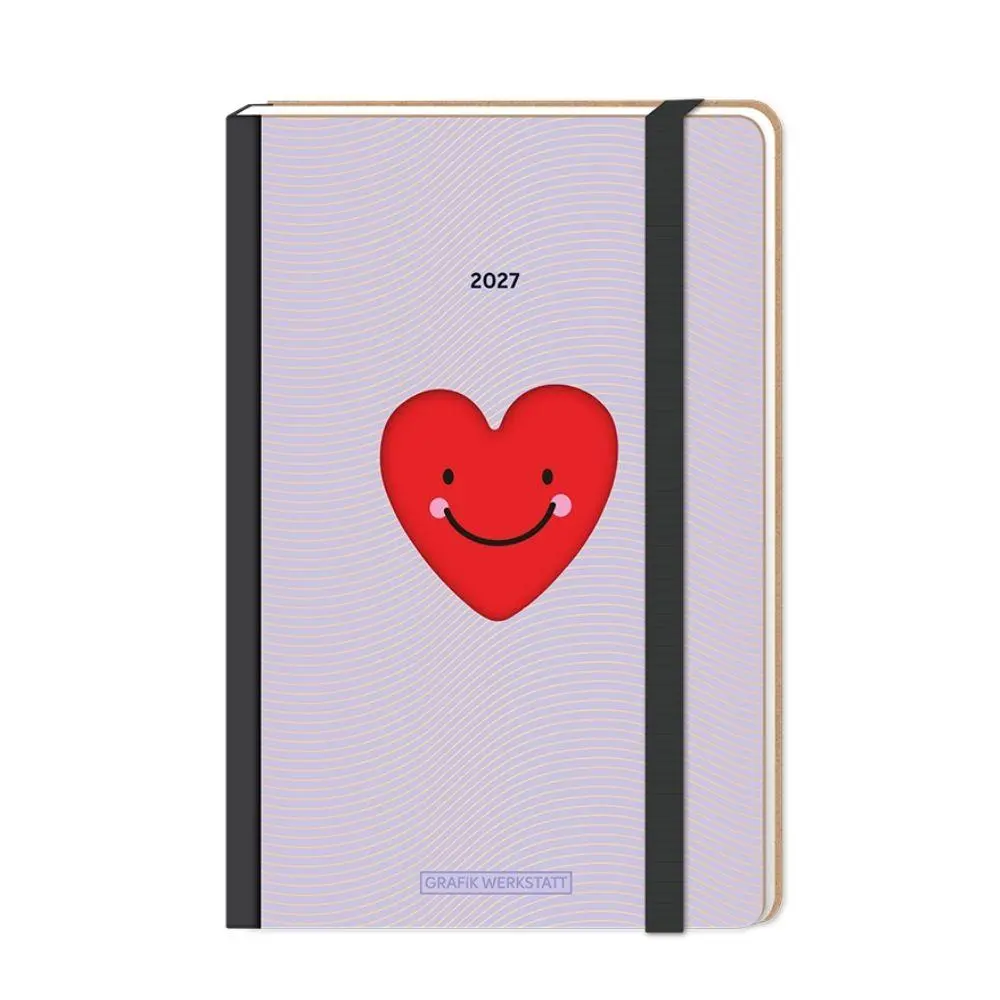 Cover: 9783986362379 | Terminplaner Letterart 2027 Herzsmiley | Terminplaner Hardcover | 2027