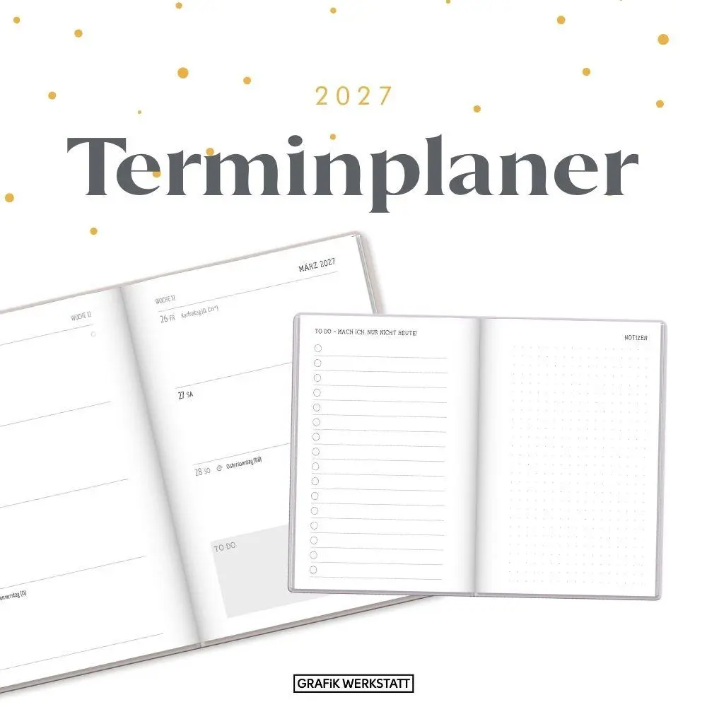 Bild: 9783986362379 | Terminplaner Letterart 2027 Herzsmiley | Terminplaner Hardcover | 2027