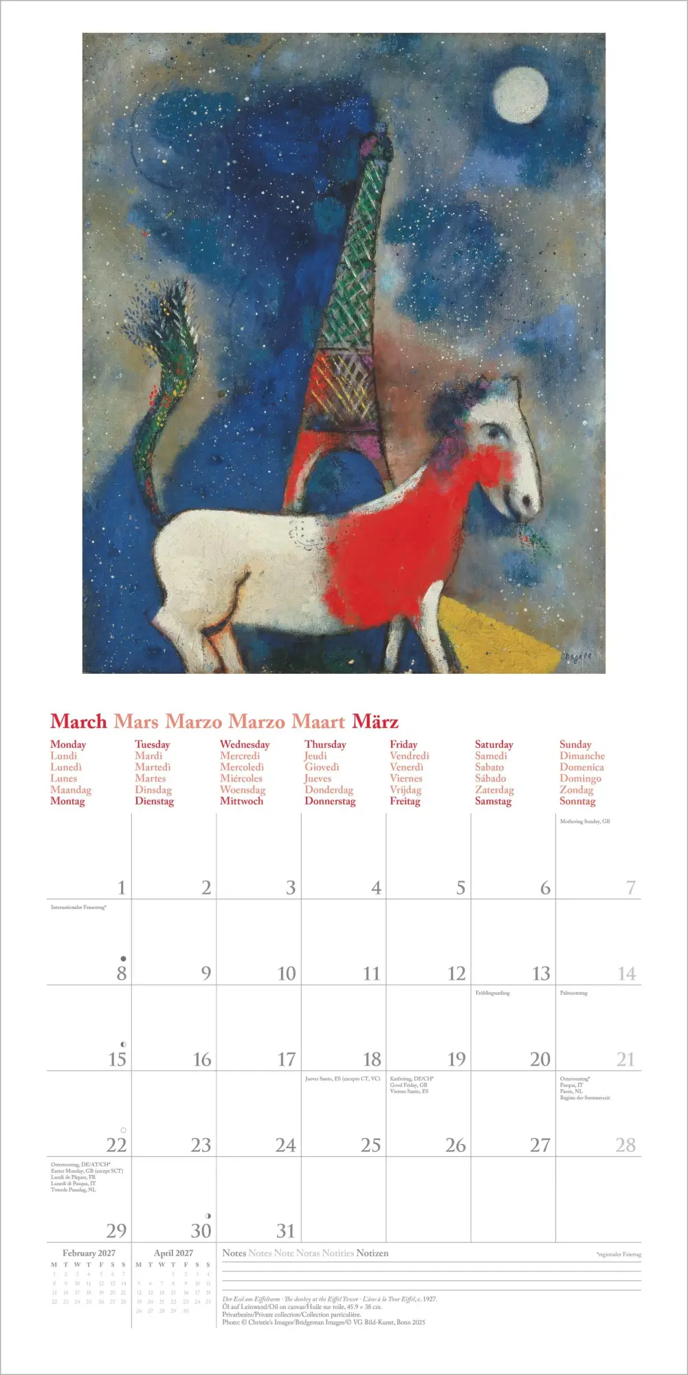 Bild: 4069095012479 | Marc Chagall 2027 | Neumann Verlage GmbH &amp; Co KG | Kalender | 14 S.