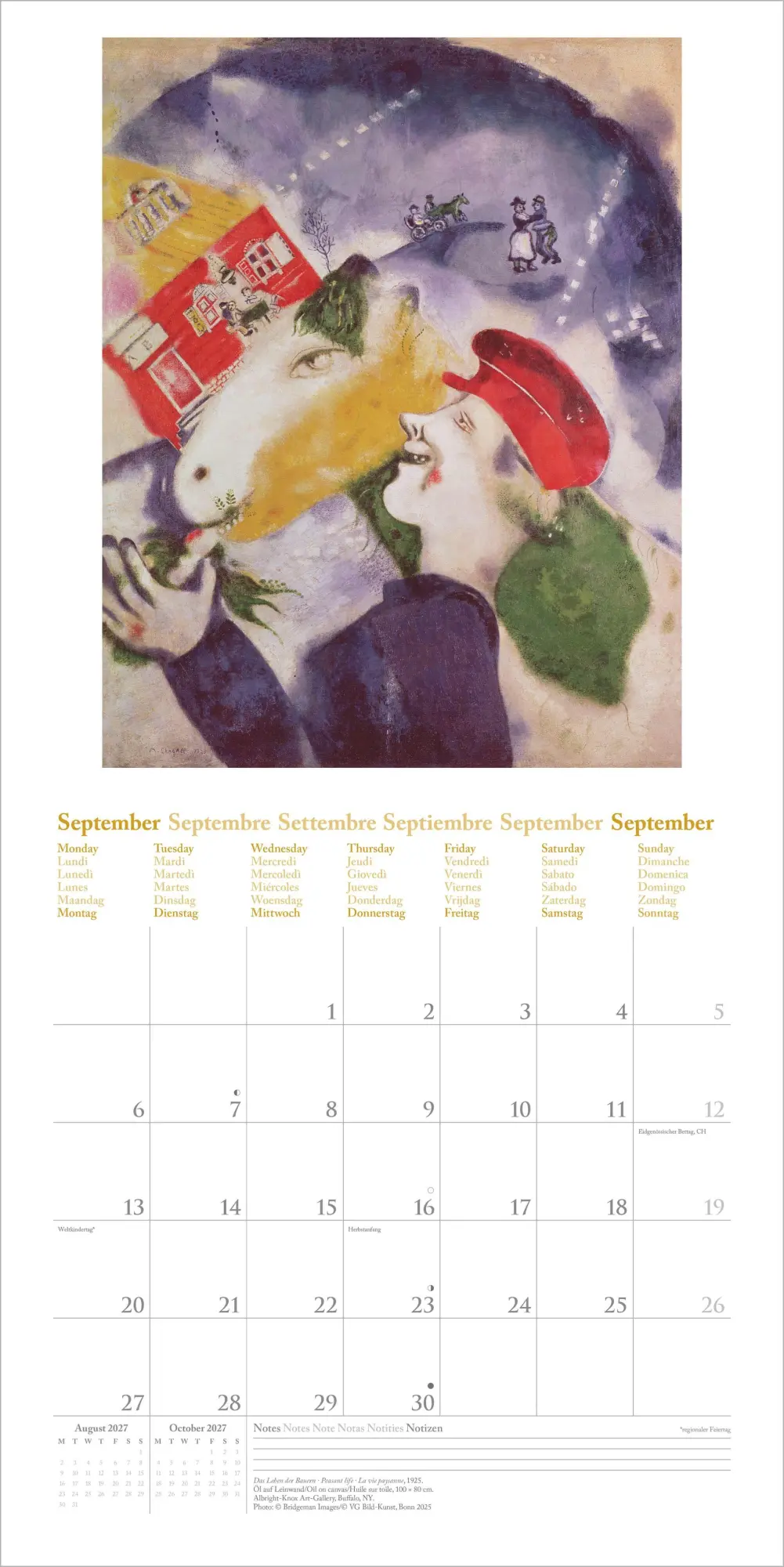 Bild: 4069095012479 | Marc Chagall 2027 | Neumann Verlage GmbH &amp; Co KG | Kalender | 14 S.