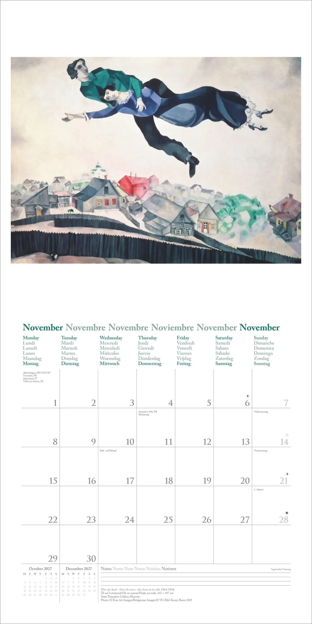 Bild: 4069095012479 | Marc Chagall 2027 | Neumann Verlage GmbH &amp; Co KG | Kalender | 14 S.