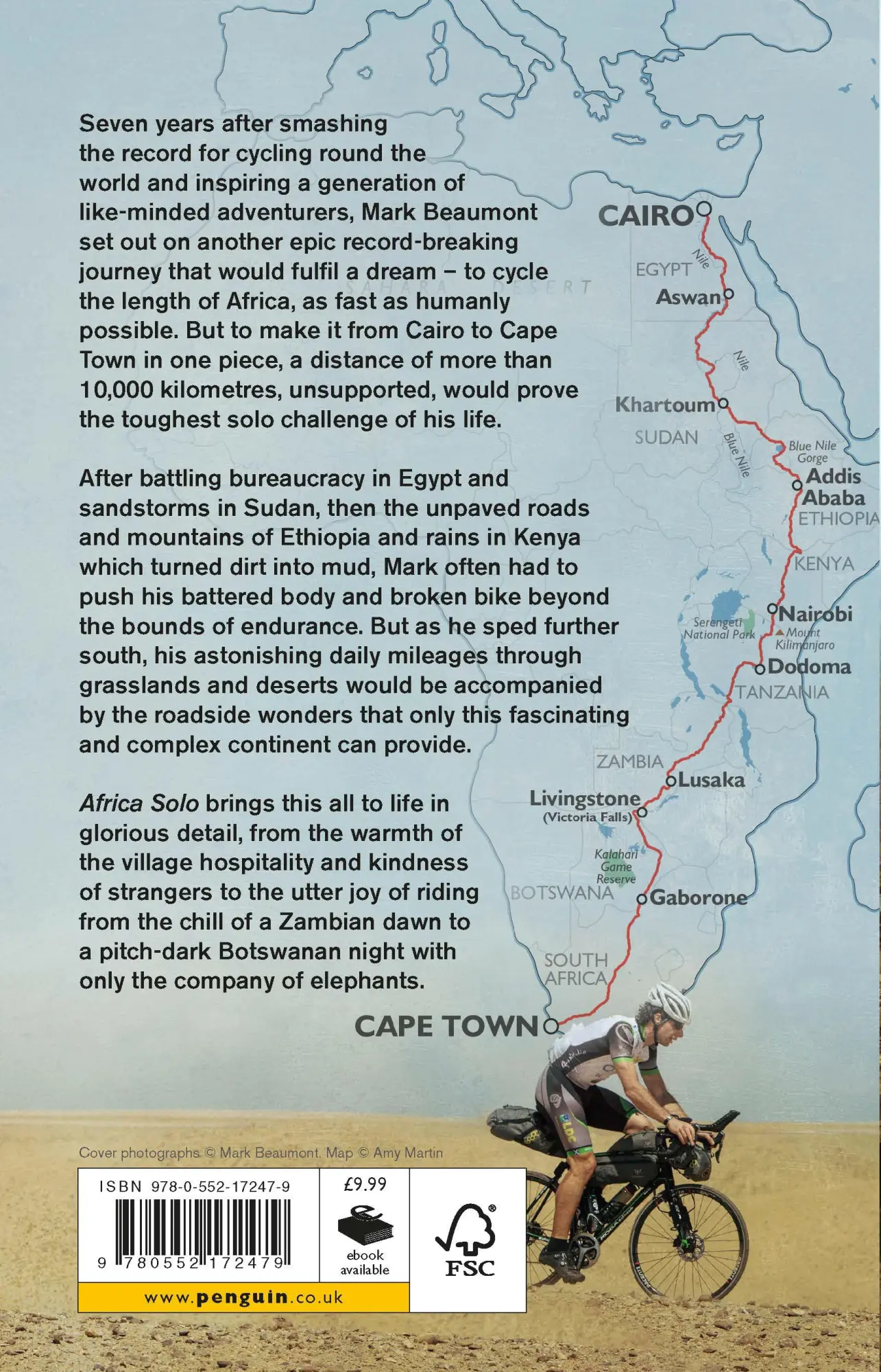 Rückseite: 9780552172479 | Africa Solo: My World Record Race from Cairo to Cape Town | Beaumont