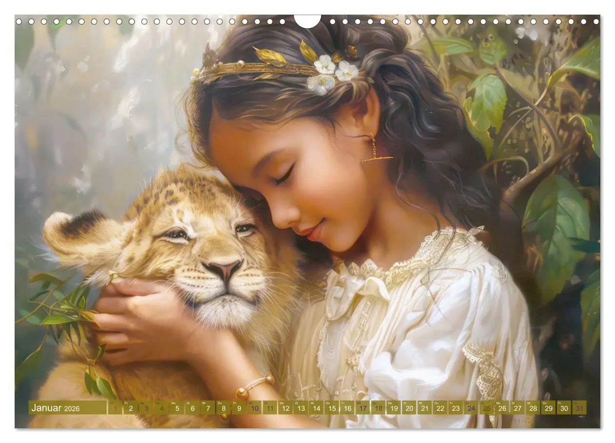 Bild: 9783457832479 | Eine kindliche Tierliebe - Herzensbilder (Wandkalender 2026 DIN A3...