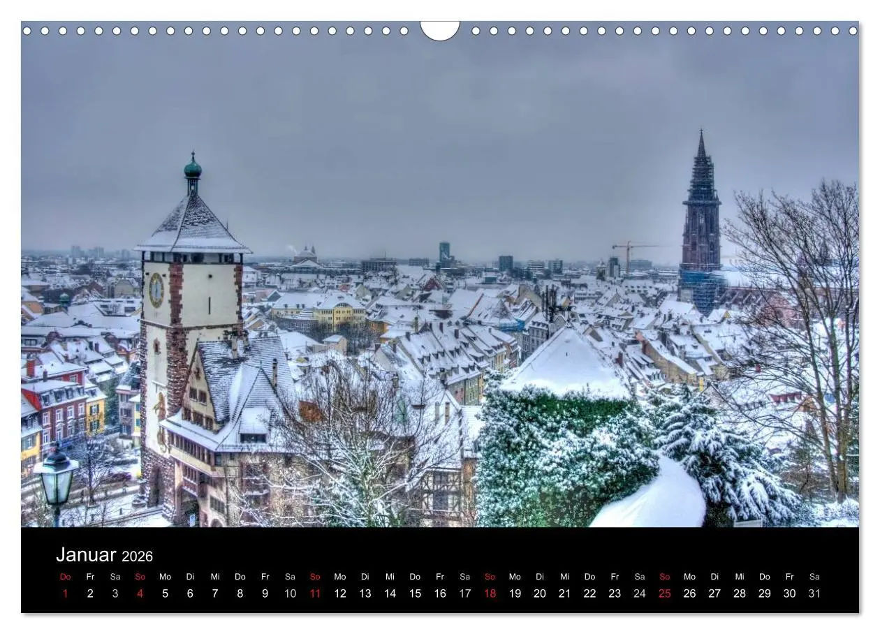 Bild: 9783516232479 | Freiburger Impressionen (Wandkalender 2026 DIN A3 quer), CALVENDO...