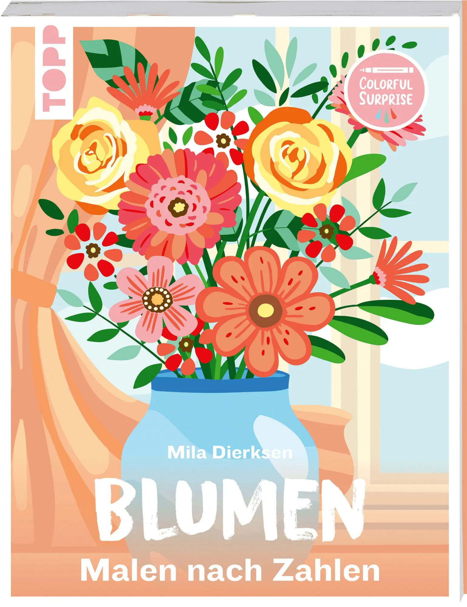 Cover: 9783735882479 | Colorful Surprise - Blumen | Malen nach Zahlen | Mila Dierksen | Buch