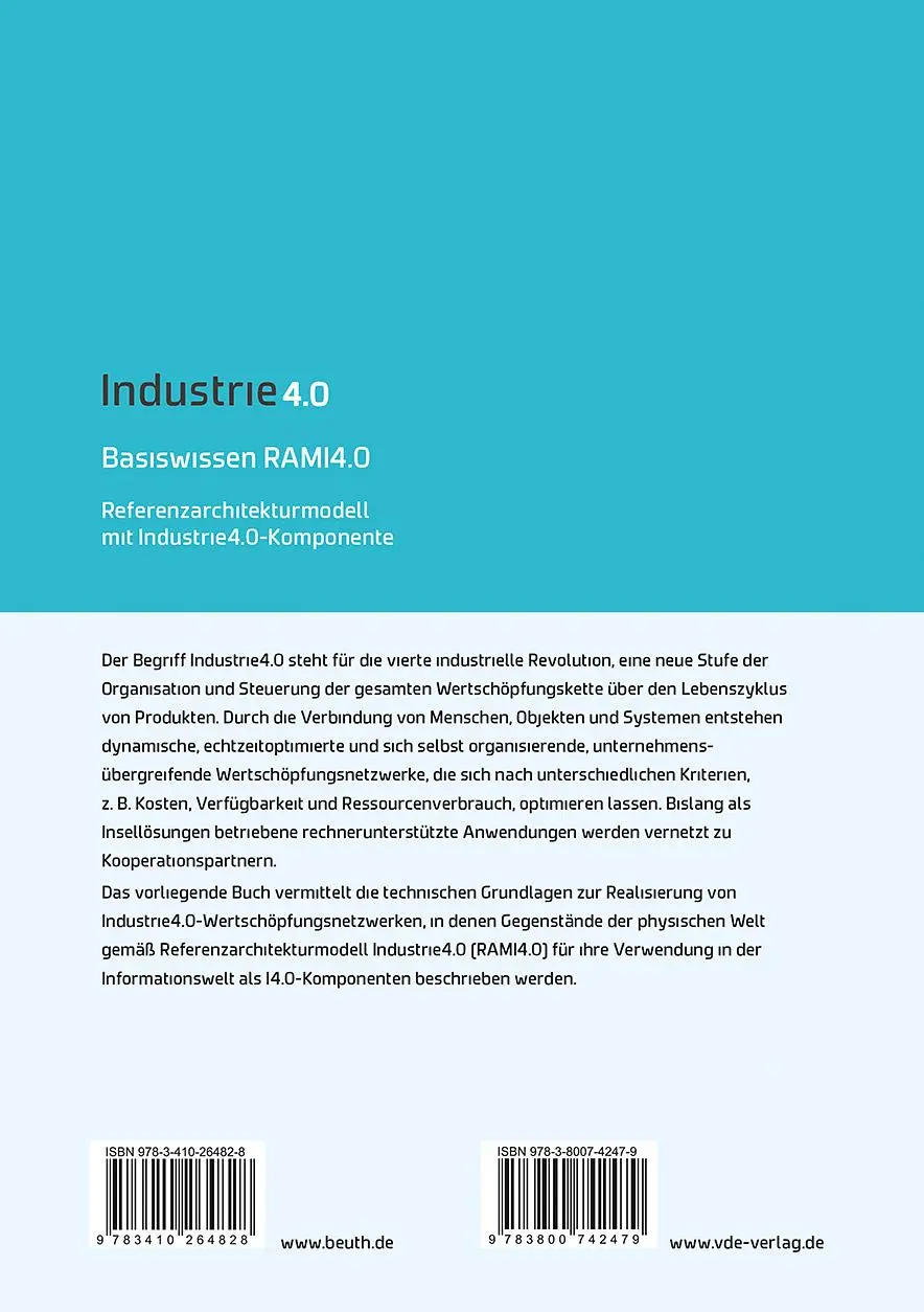 Rückseite: 9783800742479 | Basiswissen RAMI 4.0 | Roland Heidel (u. a.) | Taschenbuch | Deutsch