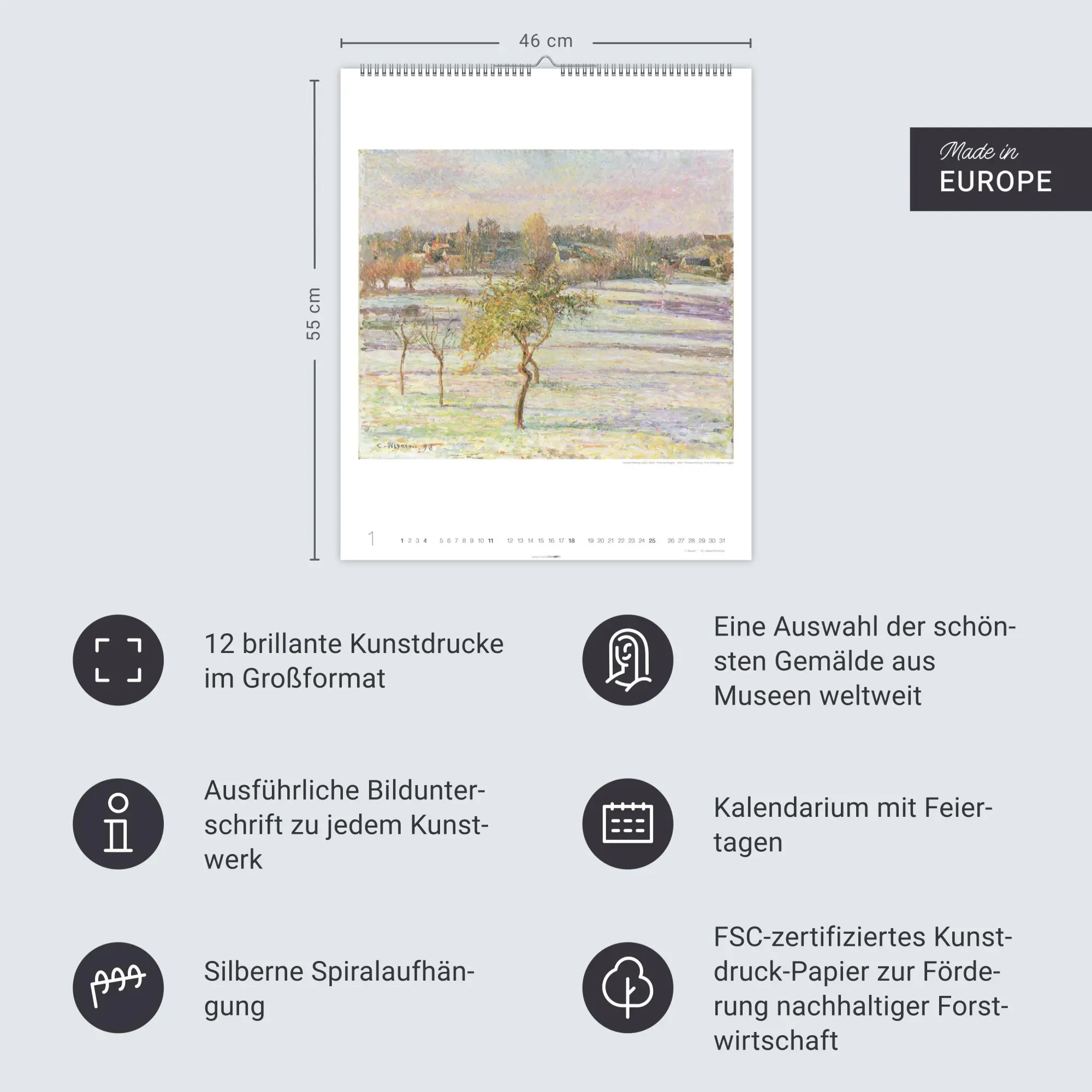 Bild: 9783839902479 | Die schönsten Wälder und Wiesen Kalender 2026 | Pissarro | Kalender