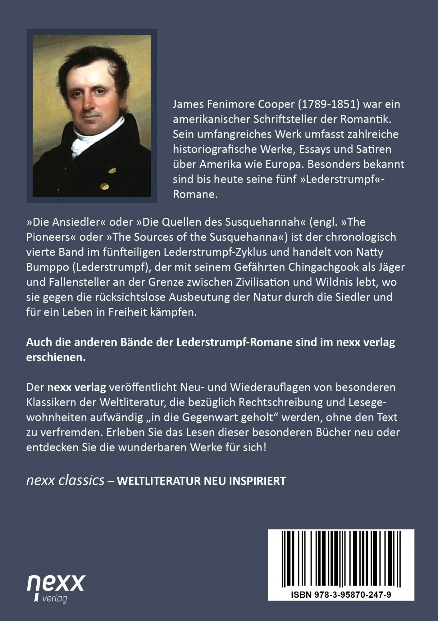 Rückseite: 9783958702479 | Die Ansiedler oder Die Quellen des Susquehannah | Cooper | Taschenbuch