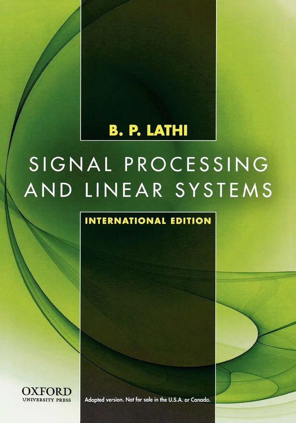 Cover: 9780195392579 | Signal Processing and Linear Systems, International Edition | Lathi