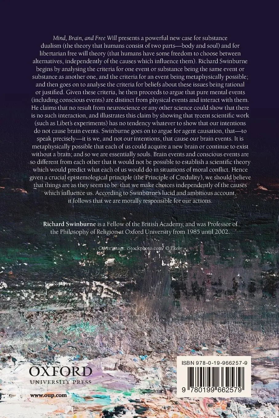 Rückseite: 9780199662579 | Mind, Brain, and Free Will | Richard Swinburne | Taschenbuch | 2013