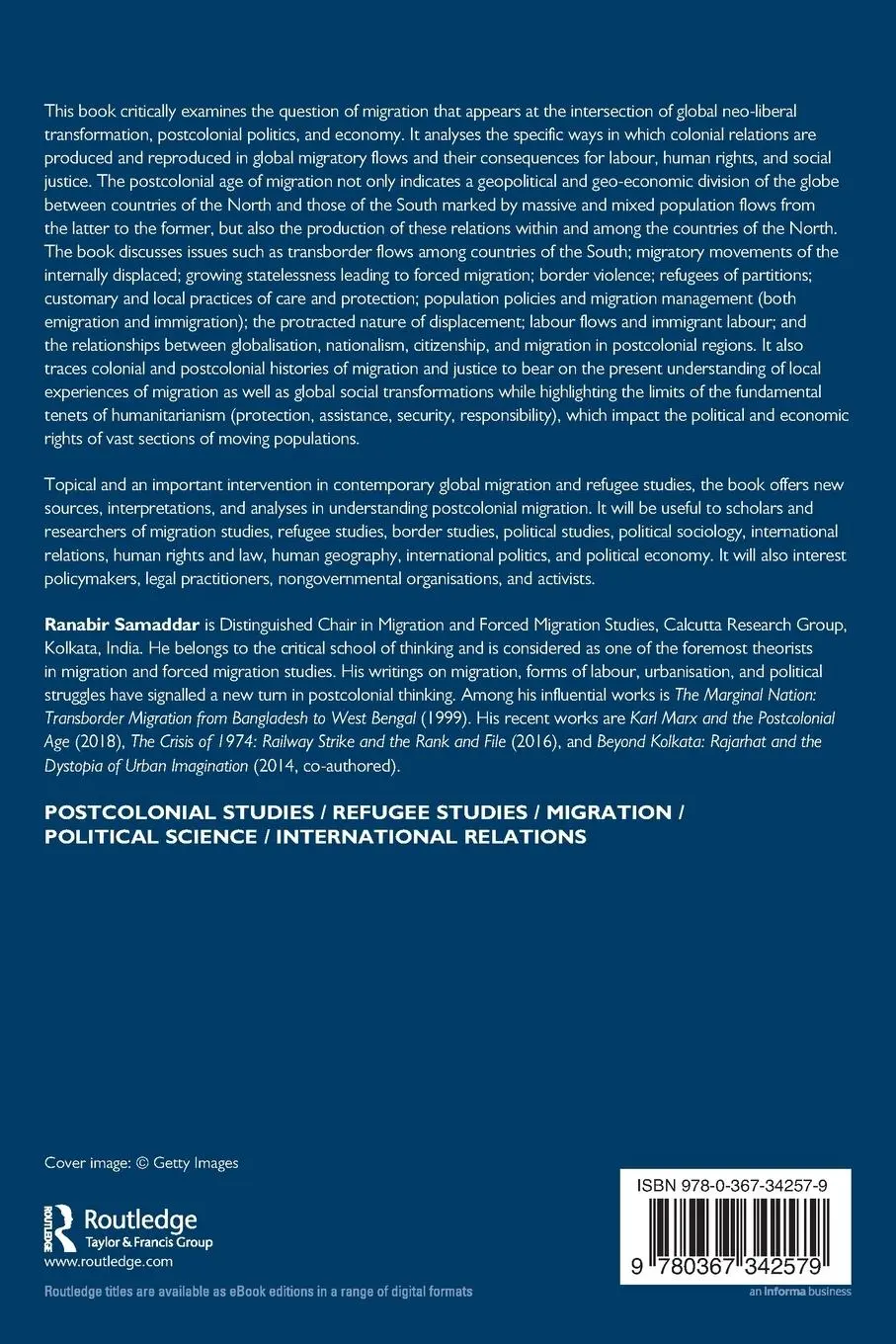 Rückseite: 9780367342579 | The Postcolonial Age of Migration | Ranabir Samaddar | Taschenbuch