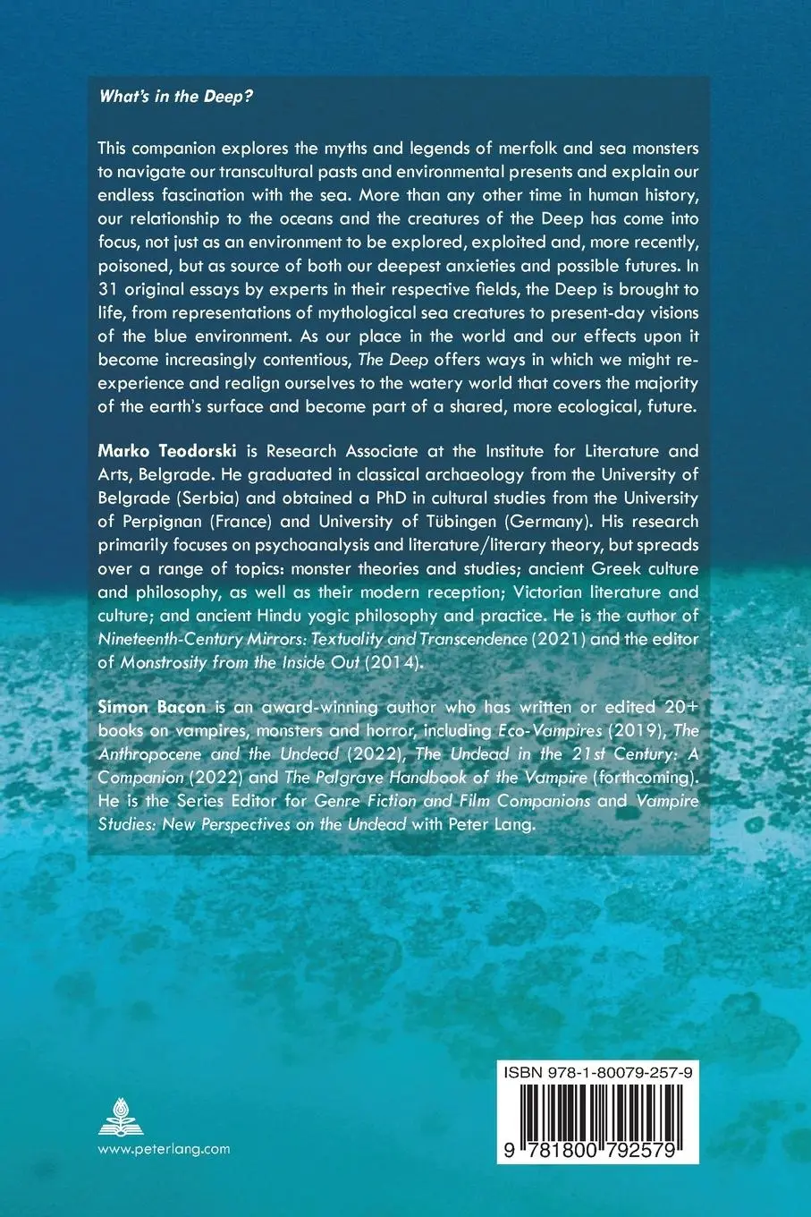 Rückseite: 9781800792579 | The Deep | A Companion | Marko Teodorski (u. a.) | Taschenbuch | 2023