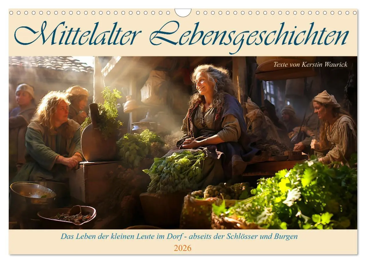 Cover: 9783457512579 | Mittelalter Lebensgeschichten (Wandkalender 2026 DIN A3 quer),...
