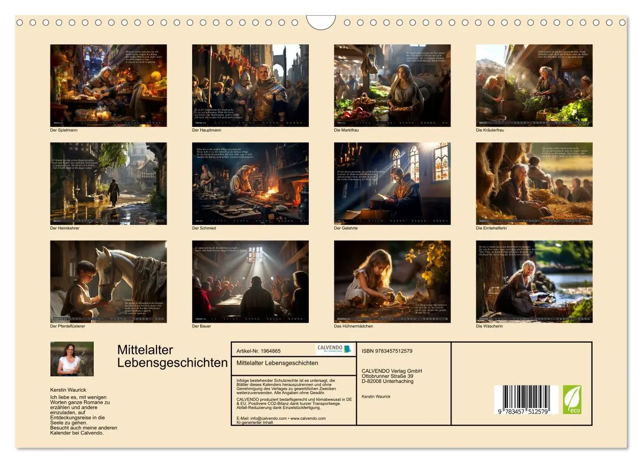 Bild: 9783457512579 | Mittelalter Lebensgeschichten (Wandkalender 2026 DIN A3 quer),...